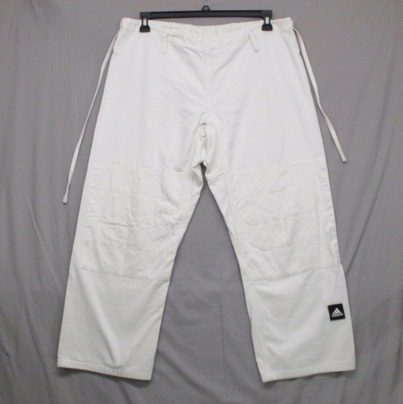 adidas Other - Adidas Pants Men White Active Elastic Drawstring  Straight Judo Wrestling 170cm